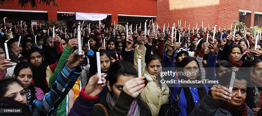 Candle Light March Demanding Justice For Gangrape Victim