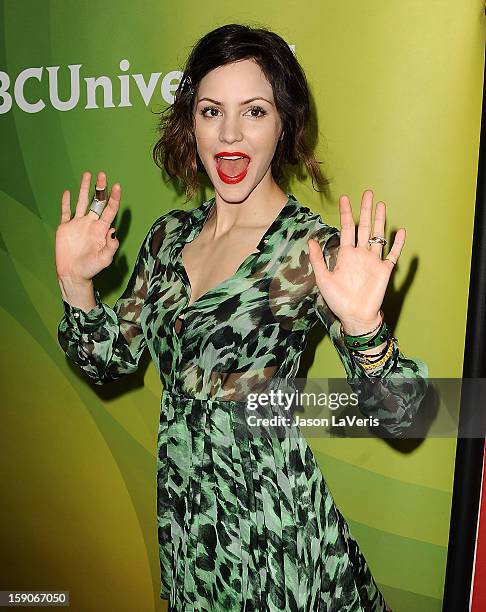 Actress Katharine McPhee attends the 2013 NBC TCA Winter Press Tour at The Langham Huntington Hotel and Spa on January 6, 2013 in Pasadena,...