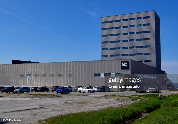 office tower hosting the government of greenland headquarters (naalakkersuisut) - nuuk center, nuuk, greenland - nuuk greenland stock pictures, royalty-free photos & images