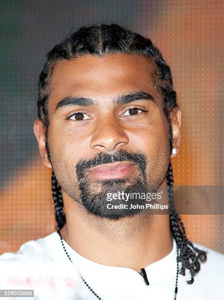 David Haye meets fans and signs copies of his new DVD at HMV, Oxford Street on January 7, 2013 in London, England.