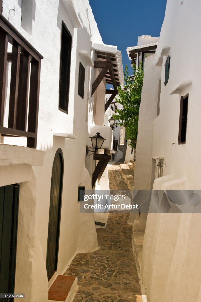 Narrow streets in Mediterranean town