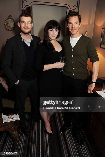 Russell Tovey, Alexandra Roach and Benedict Cumberbatch attend the Esquire and Tommy Hilfiger party celebrating London Collections: MEN AW13, hosted...