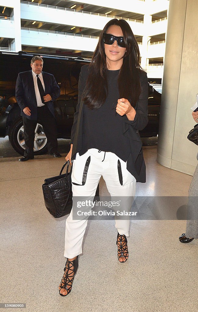 Kim Kardashian Sighting At Miami Airport - January 7, 2013