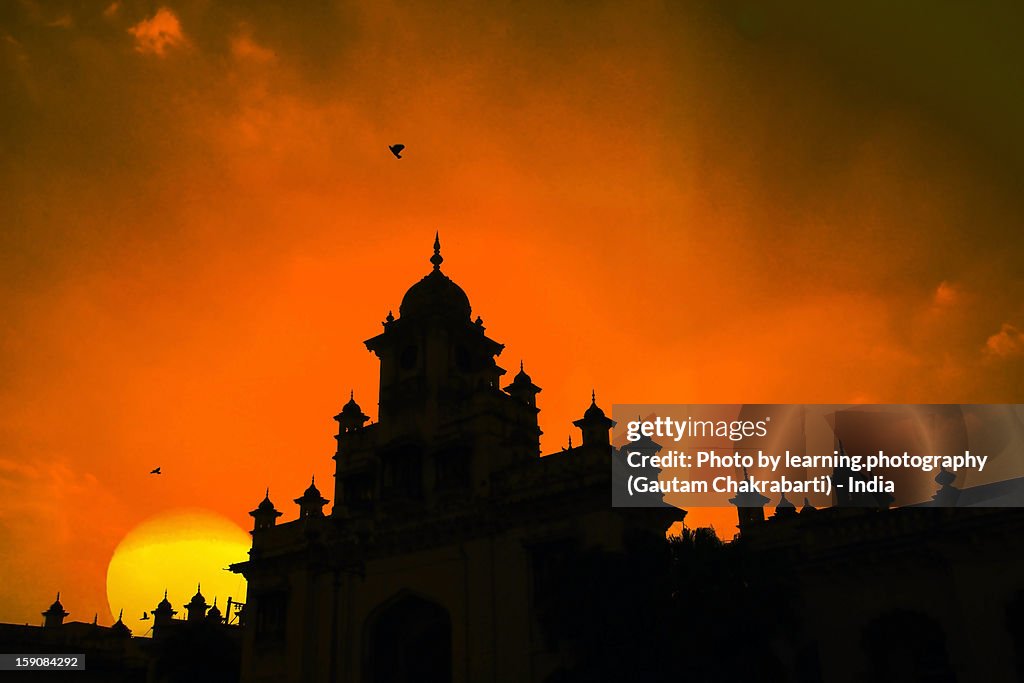 Sunset from Chowmahalla Palace - Hyderabad, India.