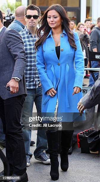 Jenni 'JWoww' Farley is seen at The Grove on January 7, 2013 in Los Angeles, California.