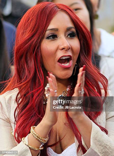 Nicole 'Snooki' Polizzi is seen at The Grove on January 7, 2013 in Los Angeles, California.