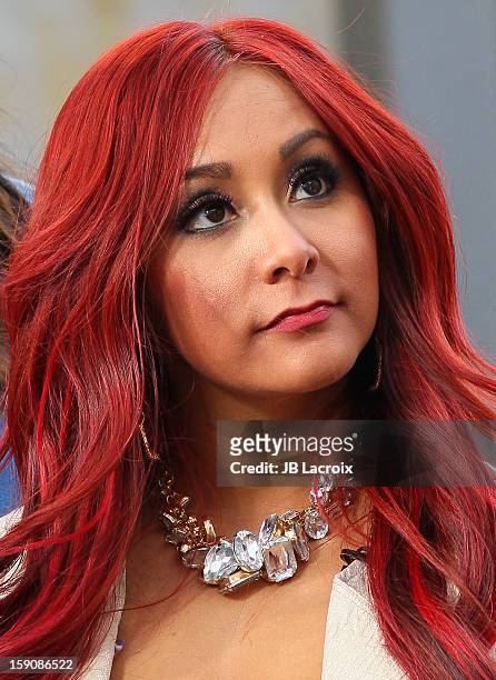 Nicole 'Snooki' Polizzi is seen at The Grove on January 7, 2013 in Los Angeles, California.