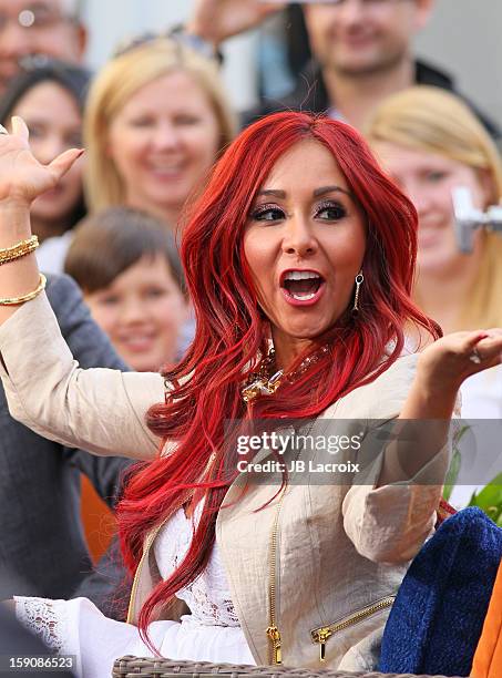 Nicole 'Snooki' Polizzi is seen at The Grove on January 7, 2013 in Los Angeles, California.