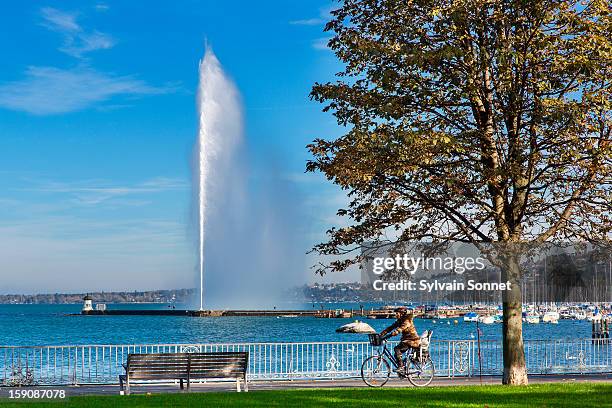 jet d'eau, geneva - geneva bildbanksfoton och bilder