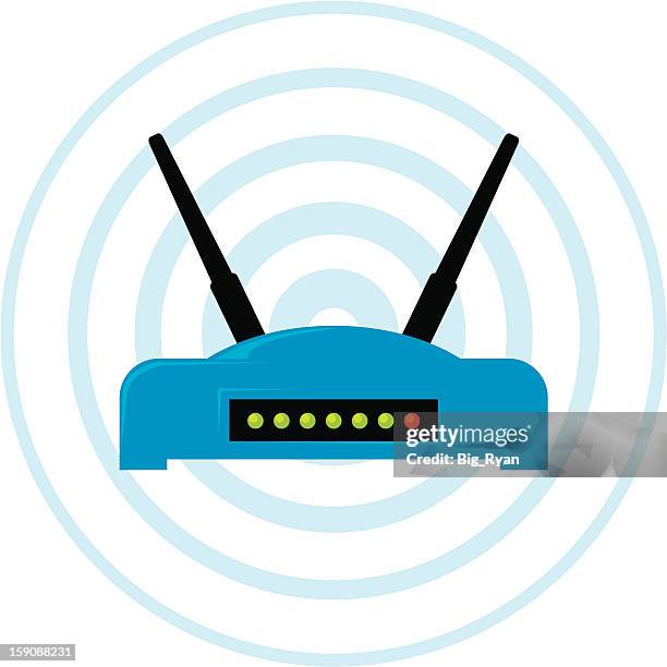 wifi - it worker white background stock illustrations