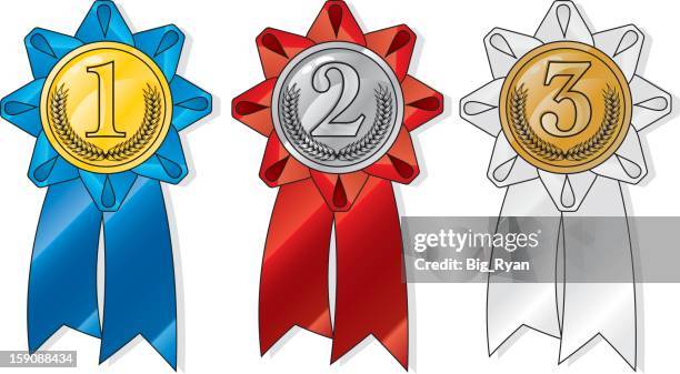 award ribbons - olympic peninsula stock illustrations