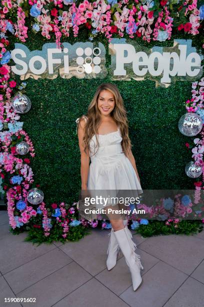 SoFi and PEOPLE host Allison Holker at their Taylor Swift pre-concert party at The Shay on August 03, 2023 in Culver City, California.