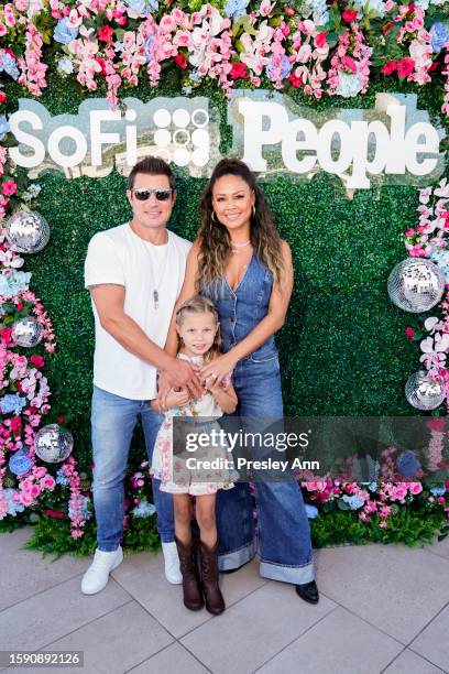 SoFi and PEOPLE host Nick Lachey, Vanessa Lachey and Brooklyn Lachey at their Taylor Swift pre-concert party at The Shay on August 03, 2023 in Culver...