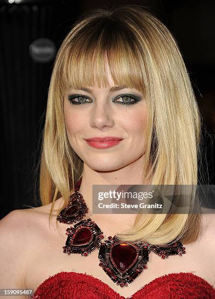 Emma Stone arrives at the "Gangster Squad" - Los Angeles Premiere at Grauman's Chinese Theatre on January 7, 2013 in Hollywood, California.