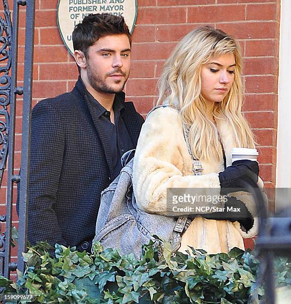 Actor Zac Efron and Imogen Poots as seen on January 7, 2013 in New York City.