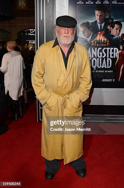 Actor Nick Nolte arrives at Warner Bros. Pictures' 'Gangster Squad' premiere at Grauman's Chinese Theatre on January 7, 2013 in Hollywood, California.