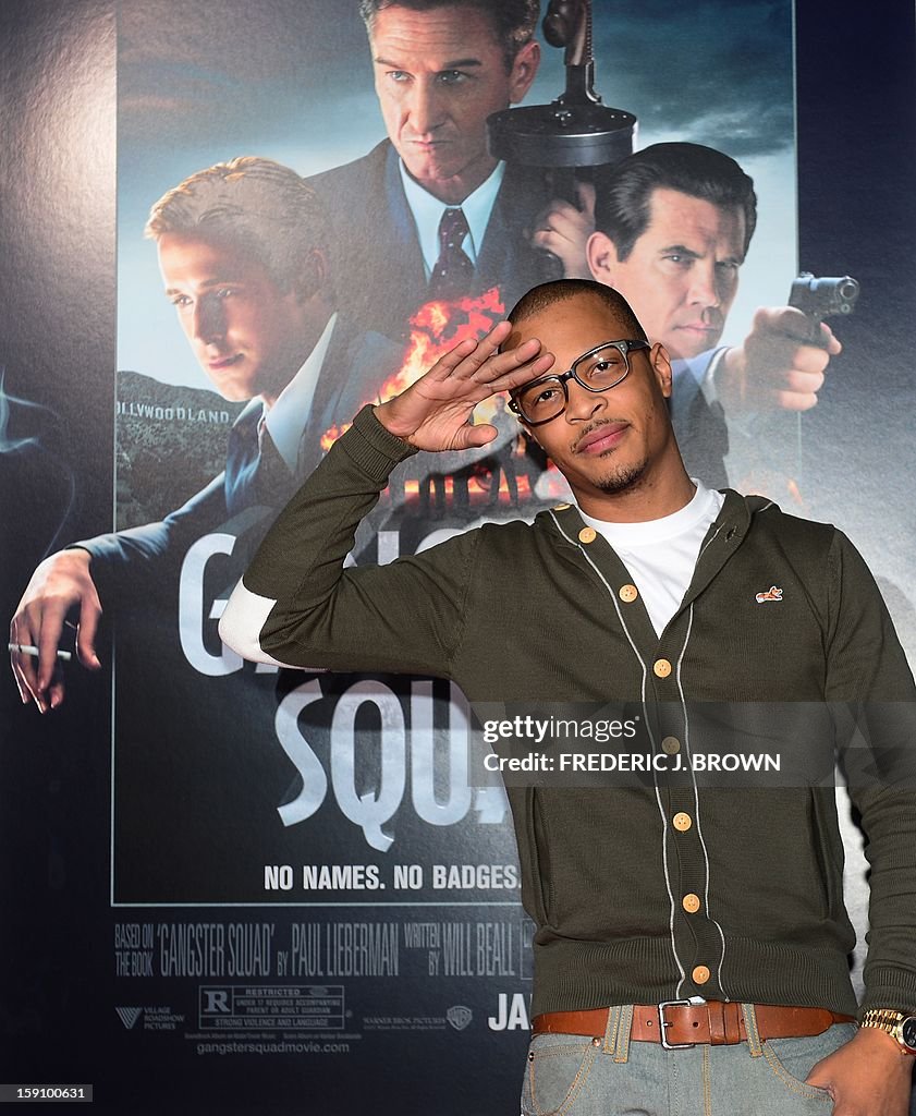 Hip hop artist T.I, Clifford Joseph Harris Jr., poses on arrival for Hip hop artist T.I, Clifford Joseph Harris Jr., poses on arrival for