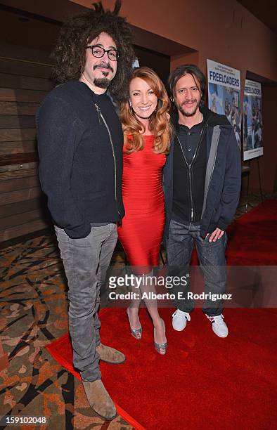 Singer Adam Duritz, actress Jane Seymour and actor Clifton Collins Jr. Arrive to the premiere of Salient Media's "Freeloaders" at Sundance Cinema on...
