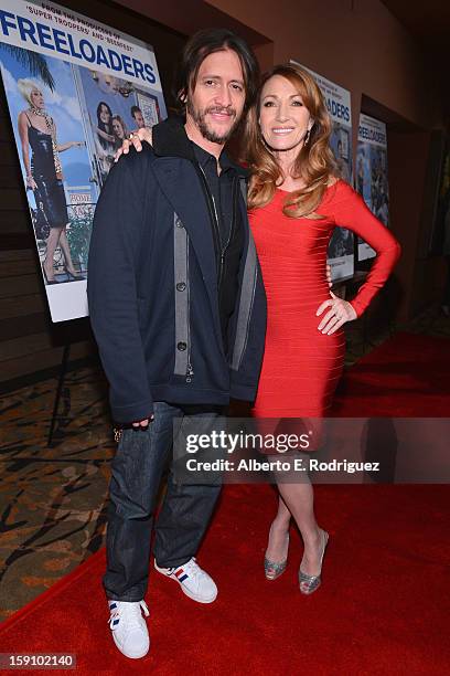 Actress Jane Seymour and actor Clifton Collins Jr. Arrive to the premiere of Salient Media's "Freeloaders" at Sundance Cinema on January 7, 2013 in...