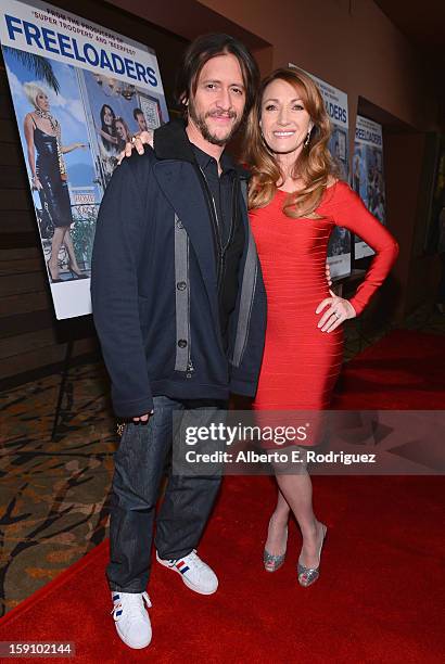 Actress Jane Seymour and actor Clifton Collins Jr. Arrive to the premiere of Salient Media's "Freeloaders" at Sundance Cinema on January 7, 2013 in...