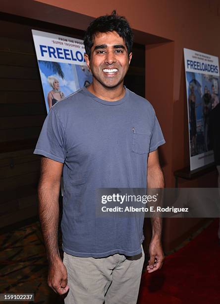 Director Jay Chandrasekhar arrives to the premiere of Salient Media's "Freeloaders" at Sundance Cinema on January 7, 2013 in Los Angeles, California.