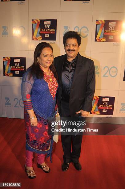 Indian bollywood singer Udit Narayan attending Zee Cine Awards 2013 at Yash Raj Studio on January 6, 2013 in Mumbai, India.