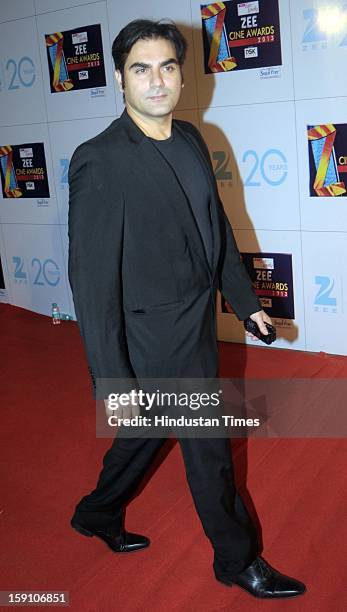 Indian bollywood actor Arbaaz Khan attending Zee Cine Awards 2013 at Yash Raj Studio on January 6, 2013 in Mumbai, India.