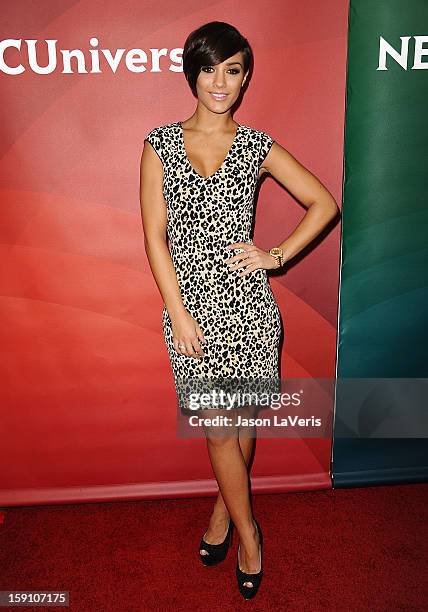 Frankie Sandford of The Saturdays attends the 2013 NBC TCA Winter Press Tour at The Langham Huntington Hotel and Spa on January 7, 2013 in Pasadena,...