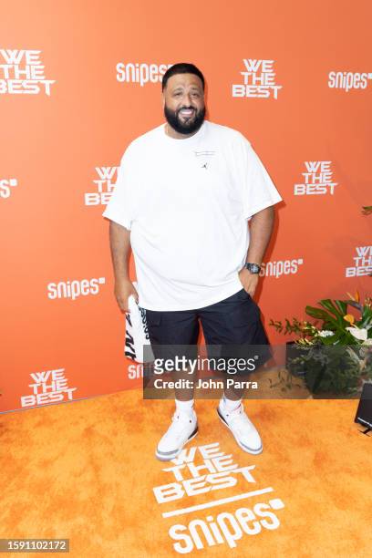 Dj Khaled arrives at the We The Best x Snipes Store Grand Opening on August 03, 2023 in Miami Beach, Florida.