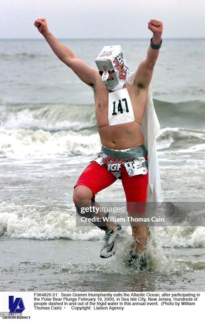 Swimmers Take Plunge in Icy Atlantic
