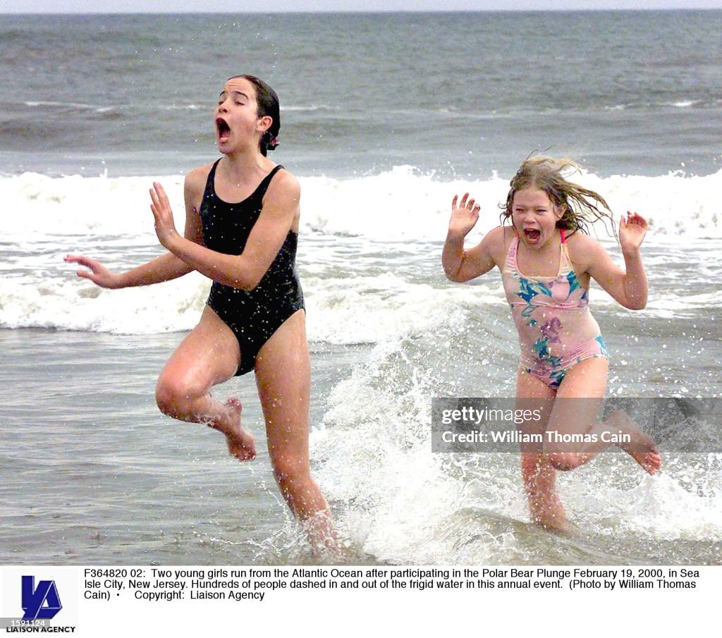 Swimmers Take Plunge in Icy Atlantic