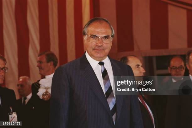 West German Chancellor, Helmut Kohl at a reception for world leaders attending the G7 Seven-Nation Economic Summit in London, 7th June 1984. World...
