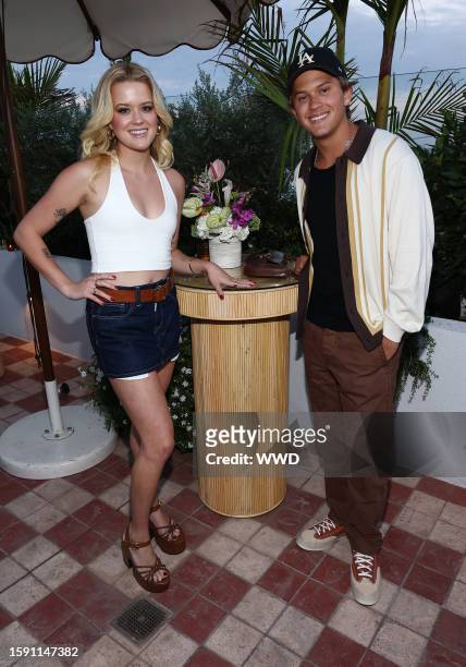 Ava Elizabeth Phillippe and Deacon Reese Phillippe at the Molly Dickson x Madewell Celebration Event held at Holloway House on August 10, 2023 in...