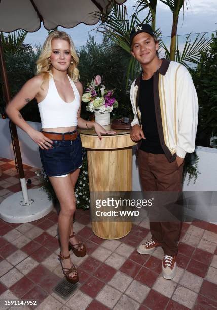 Ava Elizabeth Phillippe and Deacon Reese Phillippe at the Molly Dickson x Madewell Celebration Event held at Holloway House on August 10, 2023 in...
