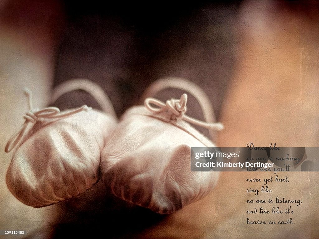 Pointed Ballet Shoes with quote