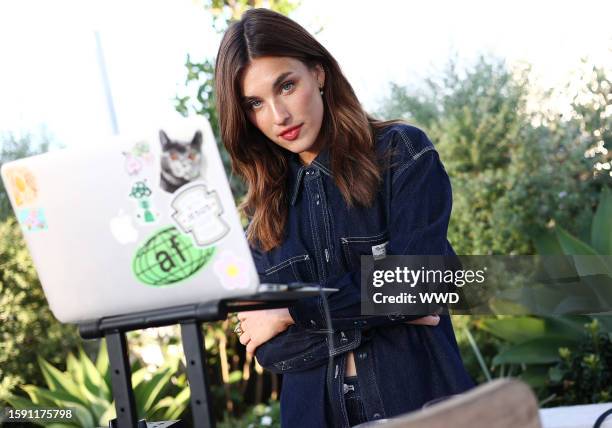 Rainey Qualley at the Molly Dickson x Madewell Celebration Event held at Holloway House on August 10, 2023 in West Hollywood, California.