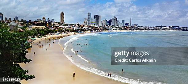 natal - rn - ponta negra beach from the top - natal rn stock pictures, royalty-free photos & images