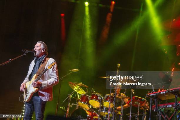 Kenny Loggins performs on stage in concert at Smart Financial Centre on August 03, 2023 in Sugar Land, Texas.