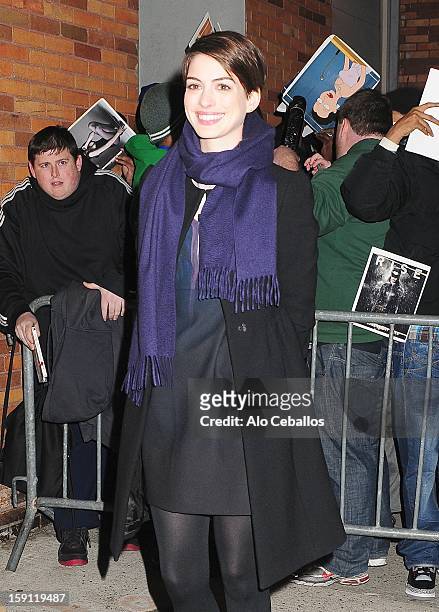 Anne Hathaway Sighting on January 7, 2013 in New York City.