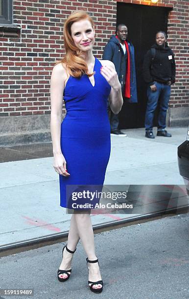 Jessica Chastain Sighting on January 7, 2013 in New York City.