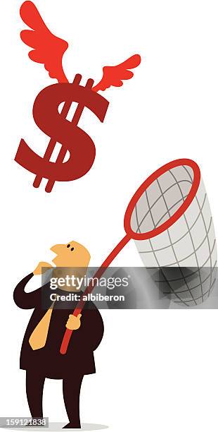 dollar catcher - liquidation stock illustrations