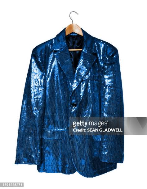 blue sequin jacket - veste à paillettes photos et images de collection