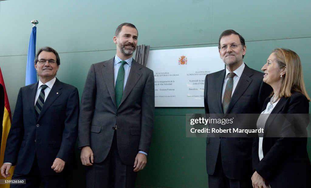 Prince Felipe of Spain Attends The Inauguration Of a High Speed Rail