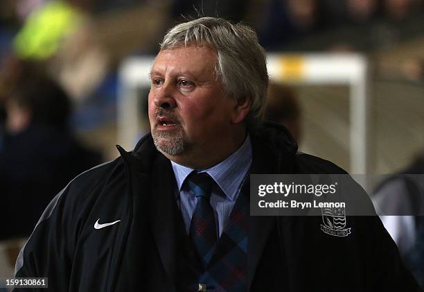 Southend United Manager Paul Sturrock looks on prior to the Johnstone's Paint Trophy Southern Section Semi Final between Oxford United and Southend...