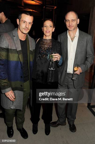 Jonathan Saunders, Tiphaine de Lussy and Dinos Chapman attend the Jonathan Saunders, Fantastic Man and Selfridges London Collections: MEN AW13 dinner...