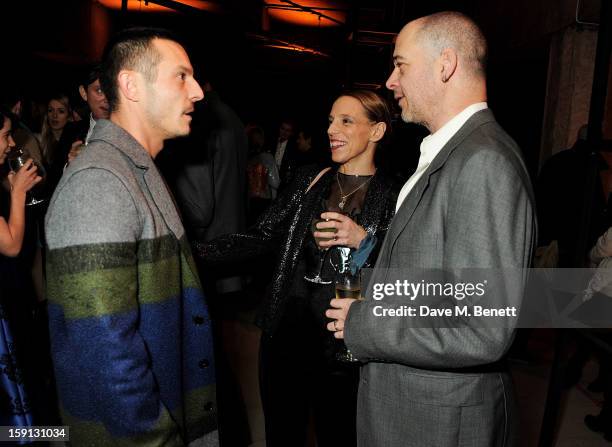 Jonathan Saunders, Tiphaine de Lussy and Dinos Chapman attend the Jonathan Saunders, Fantastic Man and Selfridges London Collections: MEN AW13 dinner...