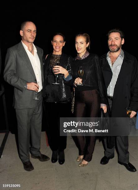 Dinos Chapman, Tiphaine de Lussy, Polly Morgan and Mat Collishaw attend the Jonathan Saunders, Fantastic Man and Selfridges London Collections: MEN...