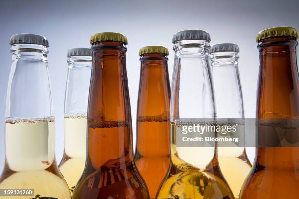Constellation Brands Inc. Corona Extra and Pacifico beers are arranged for a photograph in New York, U.S., on Tuesday, Jan. 8, 2013. Constellation...