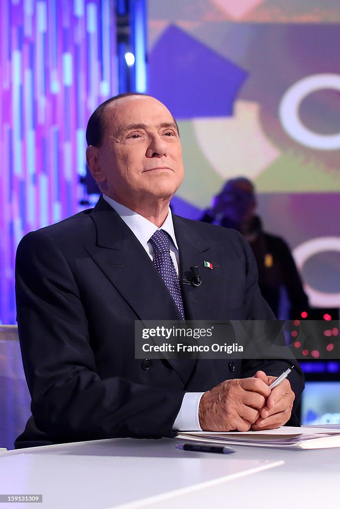 Silvio Berlusconi Attends "Otto e Mezzo" Italian TV Show