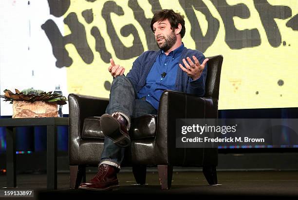 Nick Weidenfeld, head of Animation Domination HD, speaks during the FOX portion of the 2013 Winter TCA Tour at Langham Hotel on January 8, 2013 in...